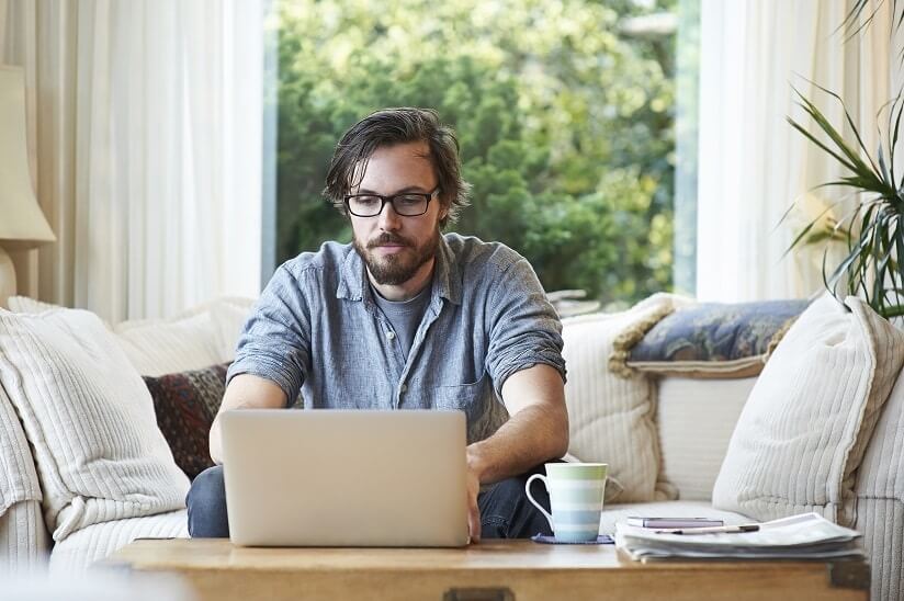 man filing the documents for his e-worker tax relief